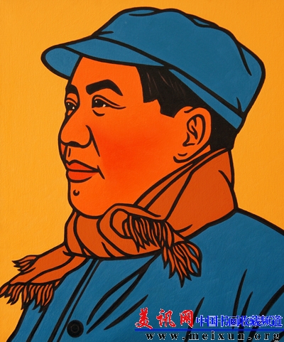 毛泽东1945年在延安 布面油画 60x50cm 2008年.jpg