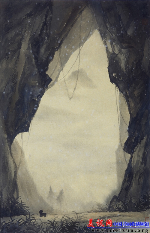 Cloudless Mind Scene 04 75×48cm Ink and Color on Paper 2014.jpg