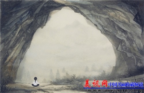 Cloudless Mind Scene 01 46×70cm 纸上水墨 2014.jpg