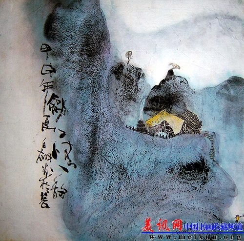 剑门情韵（写意国画 纸本 35X35CM).JPG