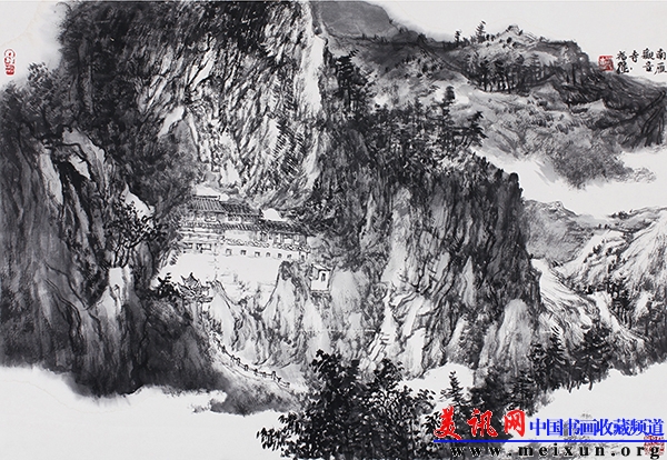 04.观音寺  曹福强 79x54cm  2014年 中国画.JPG