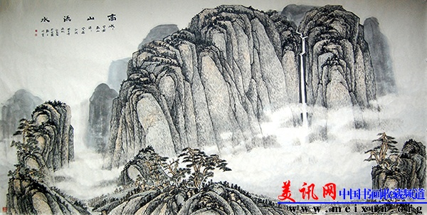 《高山流水图》纸本 八尺整张(125CM×250CM)DSC_6343.JPG