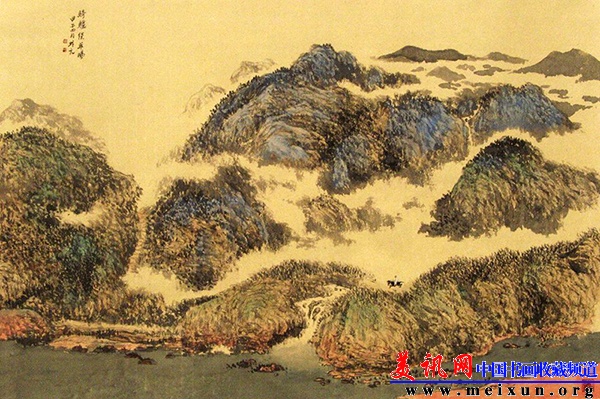 骑驴绕羊肠 元书纸 约90×60cm.JPG