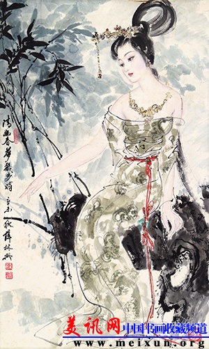 清幽春梦 1991年秋 82.5cm×50cm.JPG