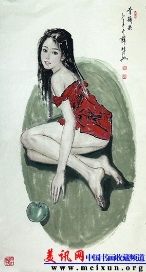青苹果 2013年冬 153cm×84cm.JPG