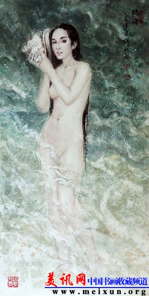 听海1 2014年春 136cm×68cm.jpg