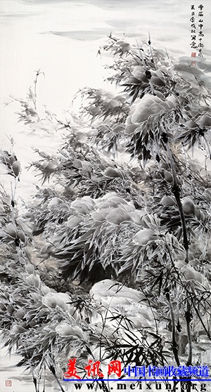 雪满山中高士卧180×96公分2012年红星纸.JPG