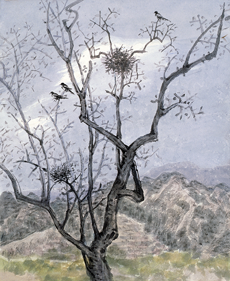 《家住枝头待春来》 2011年 50X40.jpg