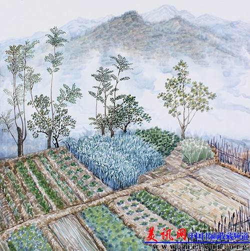 李翔  《自家田园》 68cmX68cm  2013年  纸本  2013年.JPG