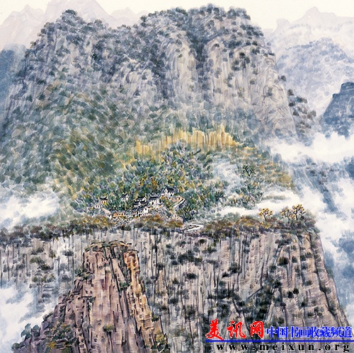 李翔 《坐看云起时》 68cmX68cm 2012年 纸本.JPG