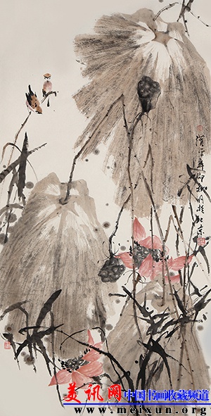 荷趣 ( 写意 ) 69cm×138cm2012年.jpg