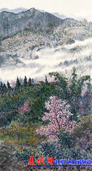 1 李翔 《映日樱花别样红》 180cmX97cm 2012年.jpg