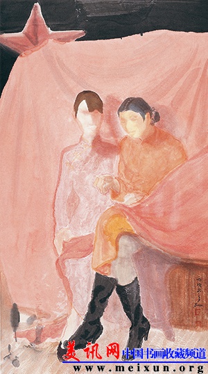 《绣》  136㎝×68㎝ 2006年  纸本设色 李翔.jpg