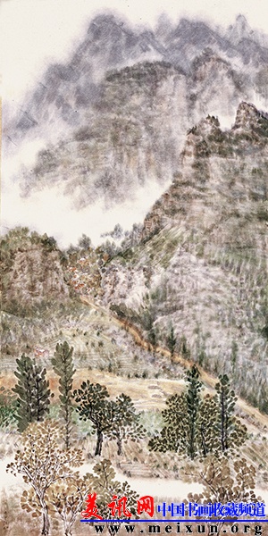 3 李翔  《白云深处是我家》  180cmX97cm  纸本设色  2013年.jpg