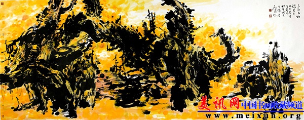 1《千年不倒魂长在》 150x360cm 2014.jpg