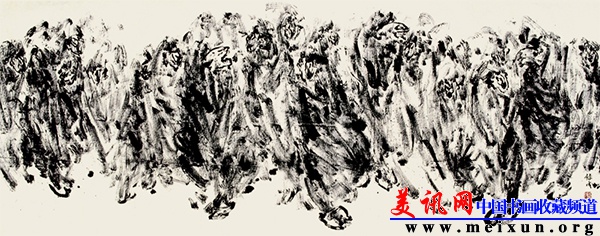 3、《塔克拉玛干野驼》210x500cm 2004年.jpg