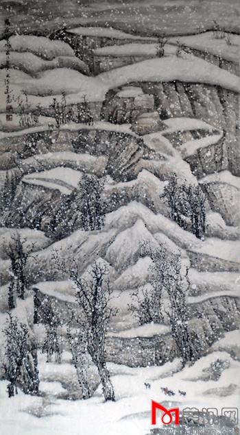 复件 作品名称:雪域情 作者: 康彦清 尺寸: 六尺.jpg