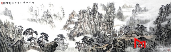 李增江 祥云松涛 千峰竞秀 300x95cm.jpg