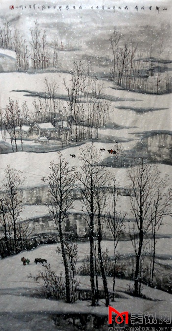 作品名称：山乡雪域情尺寸：六尺作者姓名：康彦清.jpg