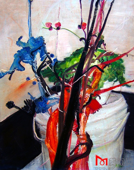 温室花卉的变异现象 吕广磊 2008年 布面油彩 80cmx100cm.jpg