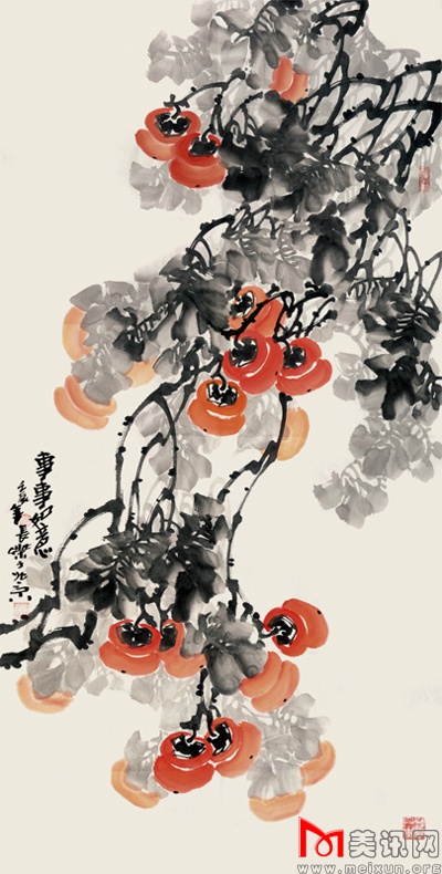 事事如意  2012年   宣纸   138X69cm.jpg