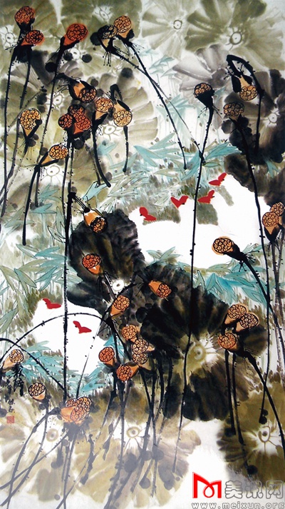 秋醉   2005年   宣纸    180x97cm.jpg