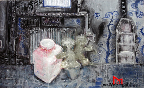 三叶敏感后的双重世界 吕广磊 2011年 布面油彩 130cmx210cm.jpg