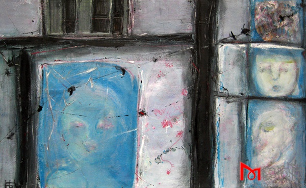 木窗间的牛皮纸 吕广磊  2010 布面油彩 130cmx210cm.jpg