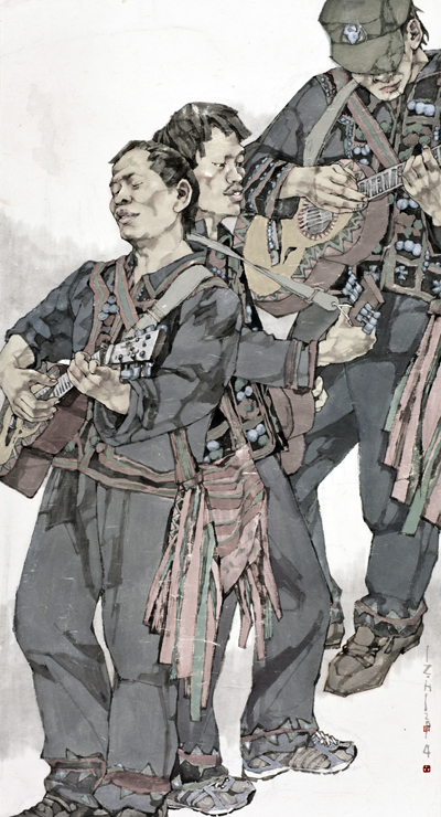 《琴系拉祜寨》180X97cm （2014）.jpg