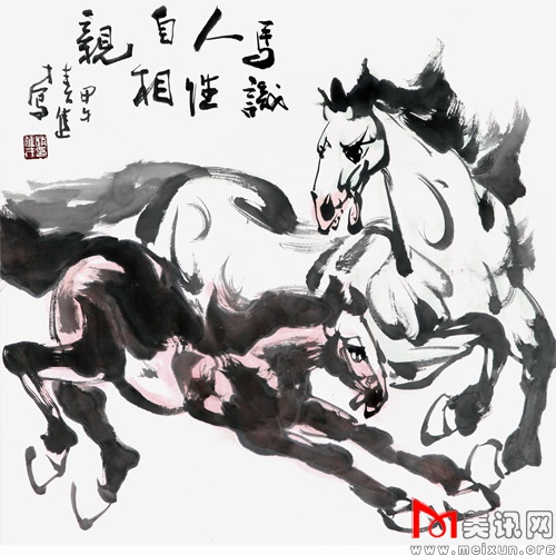 马识人性自相亲 68x68cm.jpg