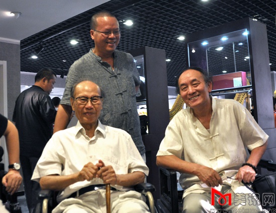 光明日报社副总编、著名画家王林、著名漫画大师方成jpg