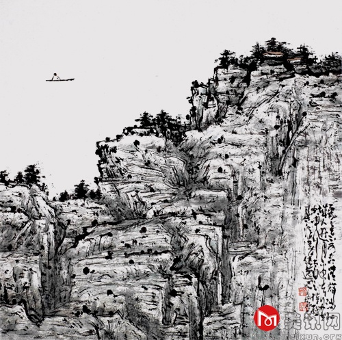 舟在空中行 46x46cm.jpg