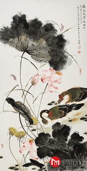 藕花扶梦过西泠68cm&times;136cm.JPG