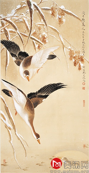 淡月隐芦花131cm&times;67cm.JPG