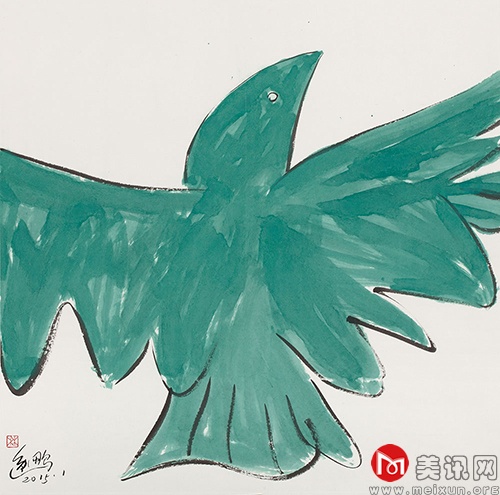 热带雨林的故事——大鸟8 纸本水墨 69x70cm 林逸鹏 2015年.jpg