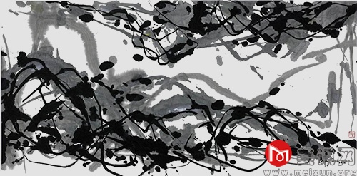 山水 68X132cm 2014年 水墨画.jpg