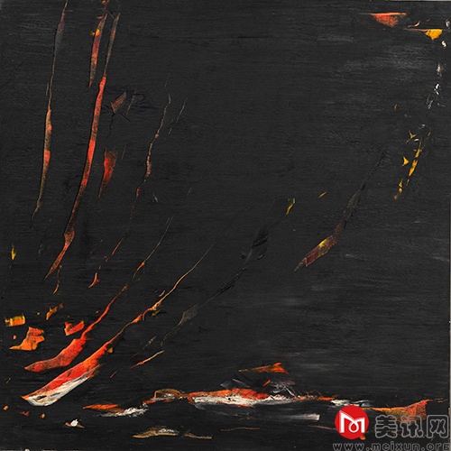 黑色系列 孕 150X150cm 2008年 油画.JPG