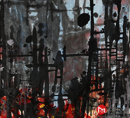 无题 86X86cm 2013年 水墨画.JPG