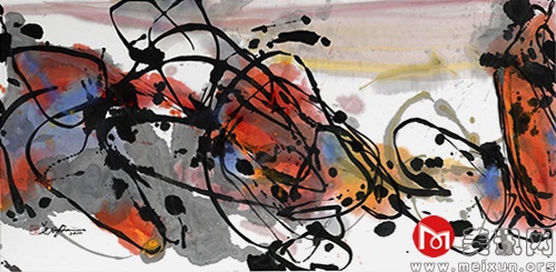 石头的印象 65X180cm 2014年 水墨画.jpg