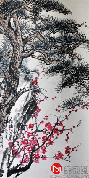 程联  松梅图.jpg