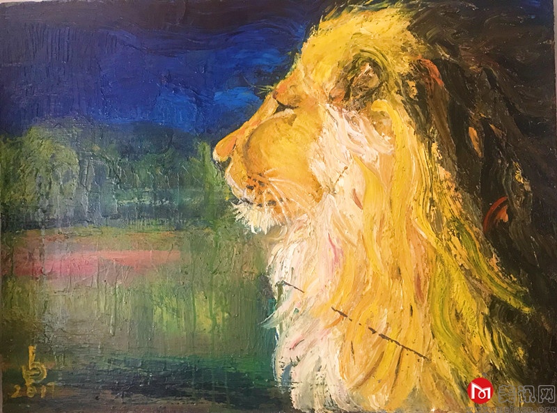 狮王 60.80布面油画 2017.jpg