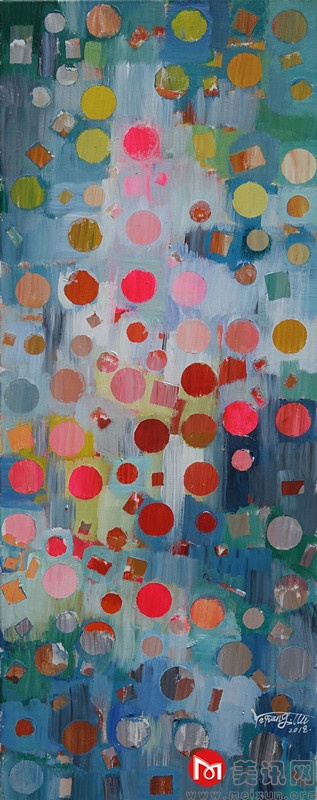 截面－符码紊乱（5）30x90cm 布面丙烯2018.jpg